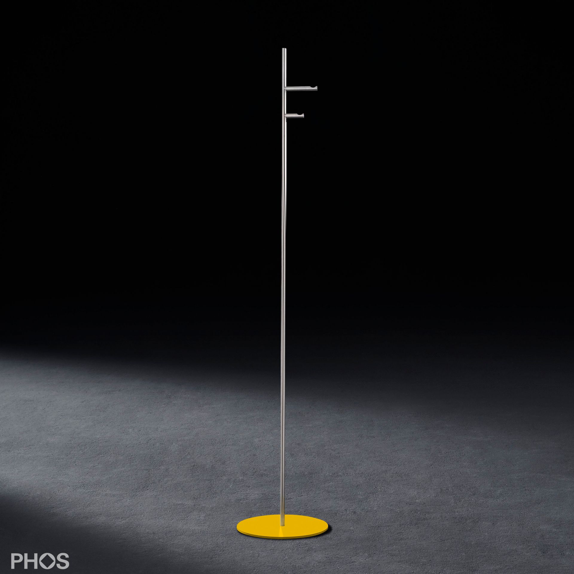 GSTS2V-BPGe Вешалка для одежды, 2 вогнутых крючка, основание: желтое. PHOS 