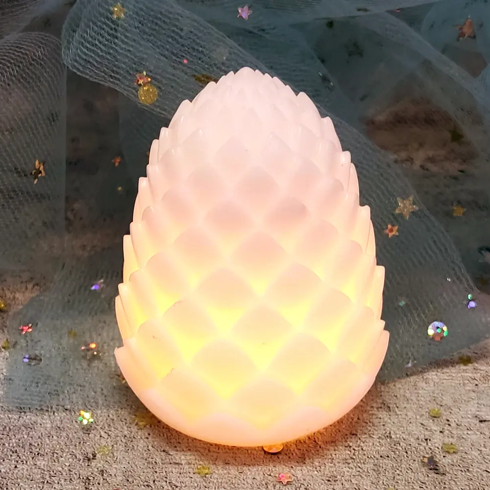 89378389 Свеча Шишка для дома 1 светодиод 9 см белый STLM-1516394 Santreyd  - Вид №2