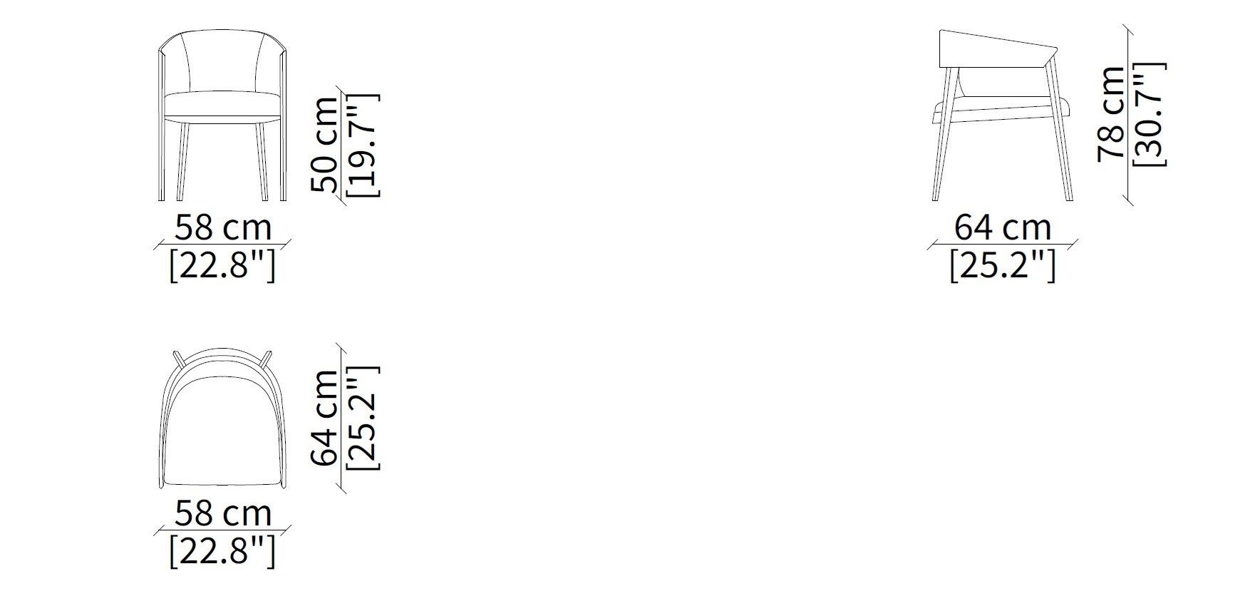 Кожаное кресло с подлокотниками Frigerio Лиза ARCH-00078957 - Вид №5