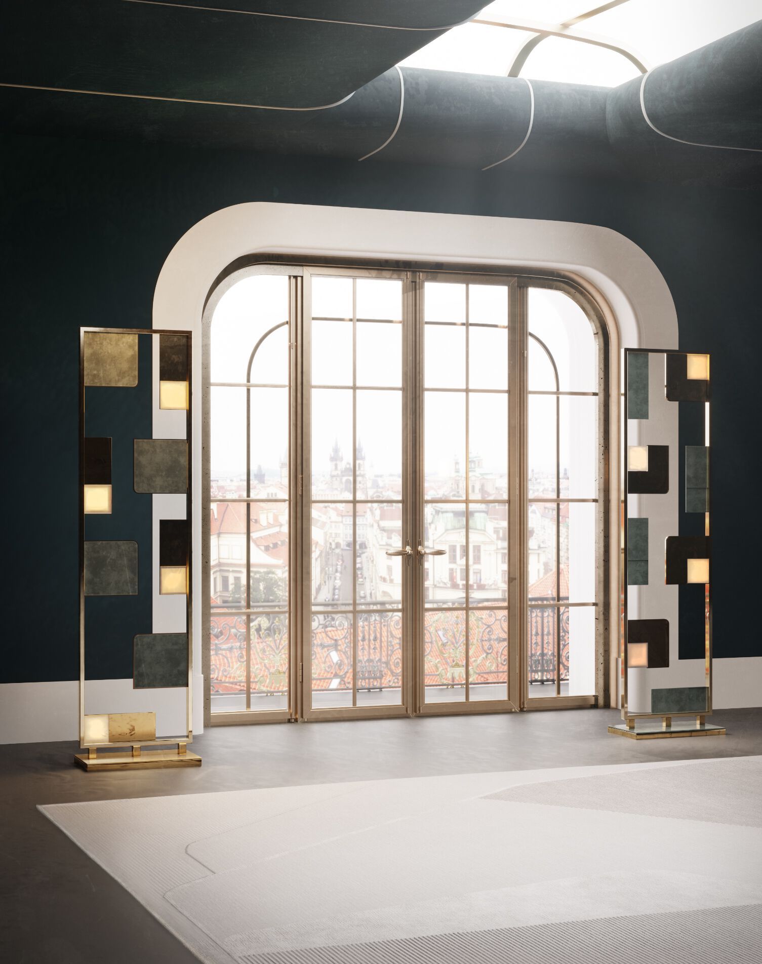 Прямоугольный ковер ручной работы из шерсти и шелка Tapis Rouge абстракция ARCH-00056901 - Вид №5