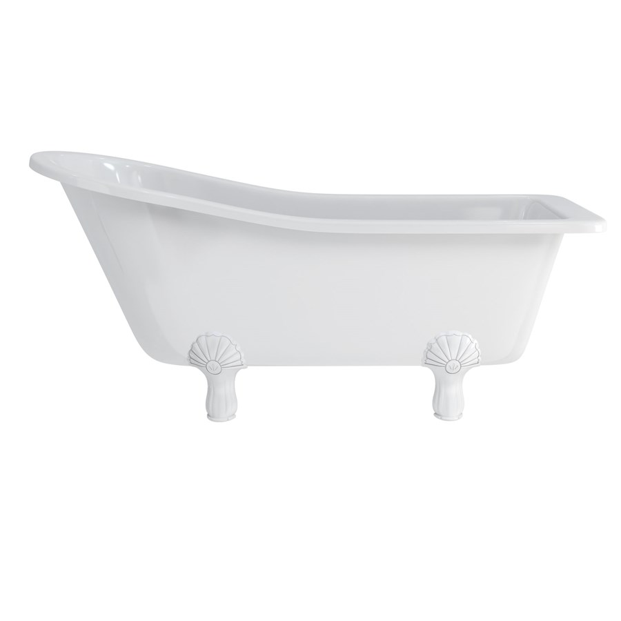 Burlington Тапочки для ванны Harewood с роскошными ножками с ножками Luxury Classic из хрома E1 L3C  - Вид №4