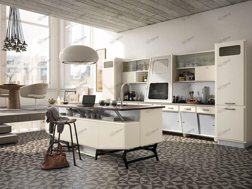 Marchi Cucine Лаковая оборудованная кухня с островом Saint louis sun-id-1475965