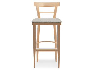 Высокий стул из бука с мягким сиденьем