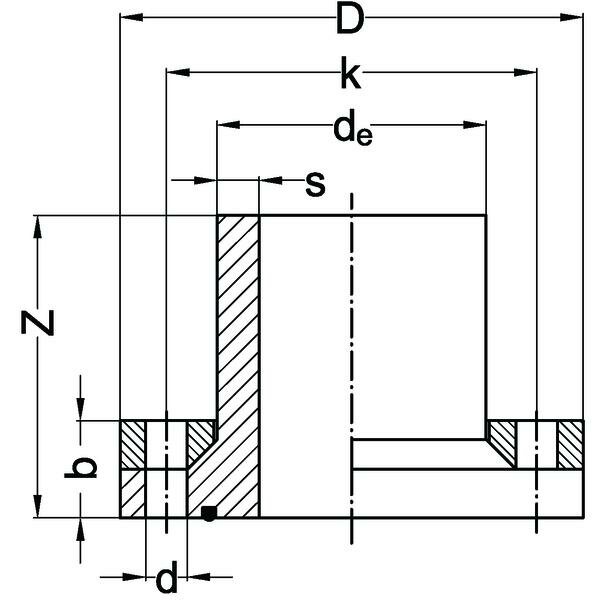 SANIT 673009 Sonderflanschverbindung, ПЭ 100, длинный, СДР 17  - Вид №1