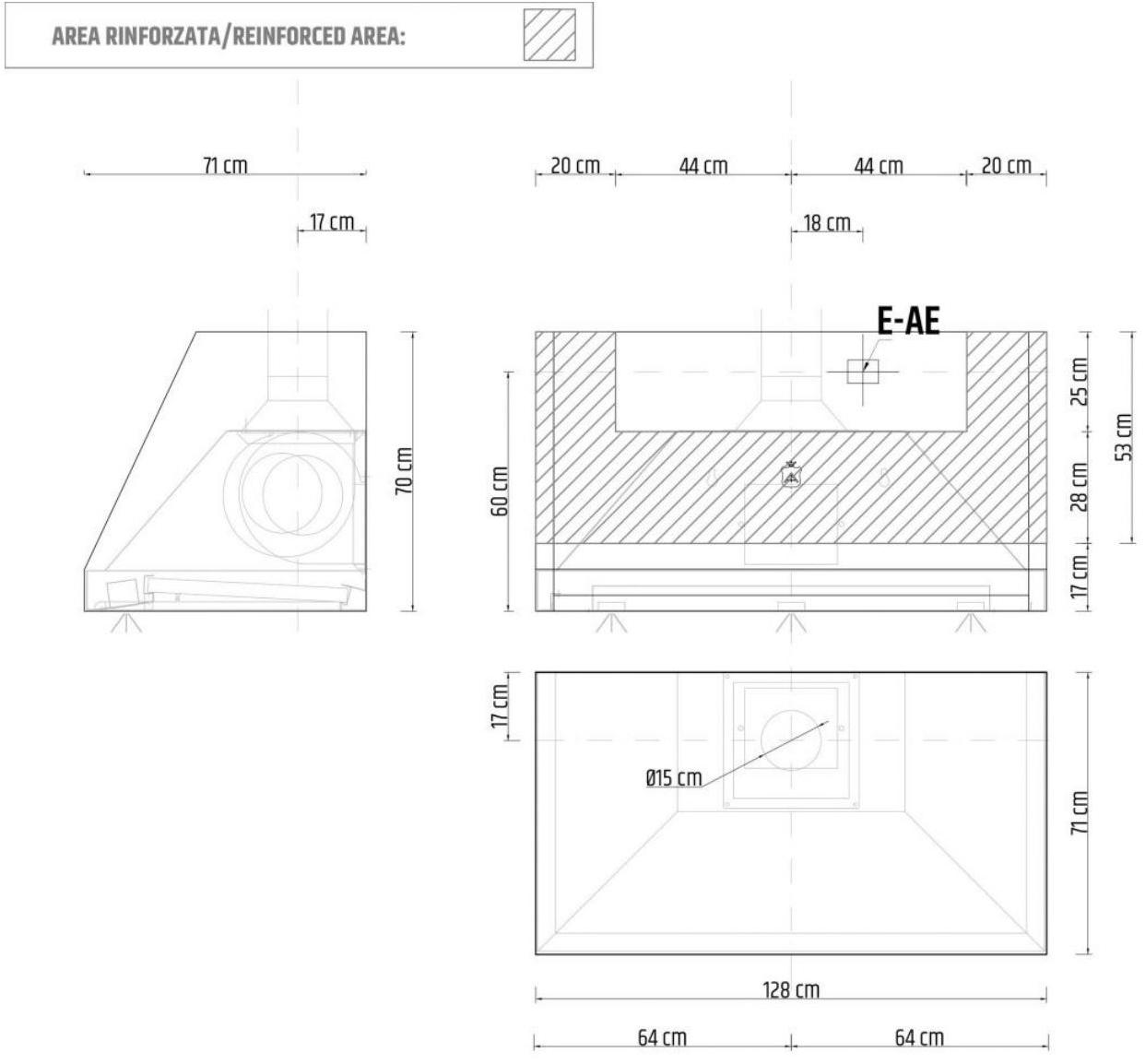 Officine Gullo Профессиональная настенная металлическая вытяжка в современном стиле со встроенной подсветкой sun-id-1441355 - Вид №3