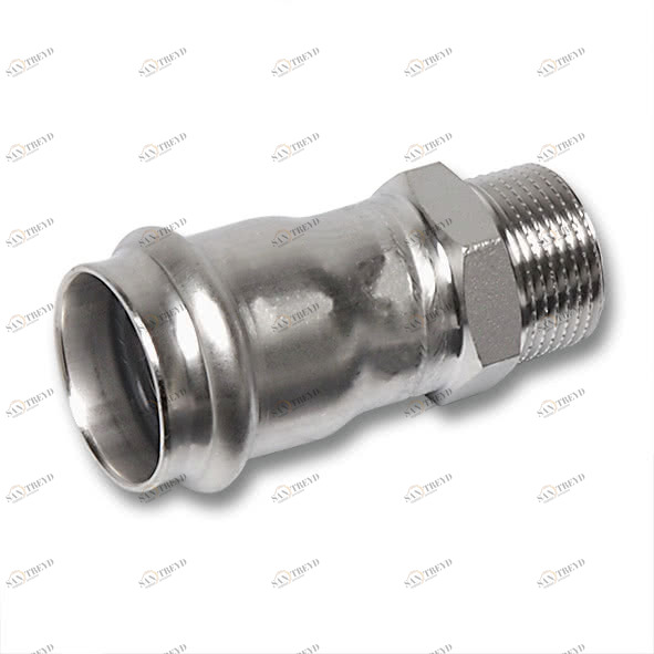 69243G3512 SANHA 9243G пресс-фит. нерж.сталь, ниппель перех.ВПр-НР 35x1/2 мм 