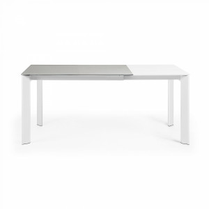 051212 Стол Atta 120 (180)x80 керамика белый La Forma Axis
