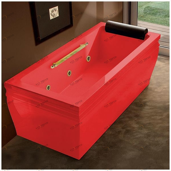 Ванна с гидромассажем красная с золотом Gruppo Treesse Blanque 1880 DXSTDV1687KZ