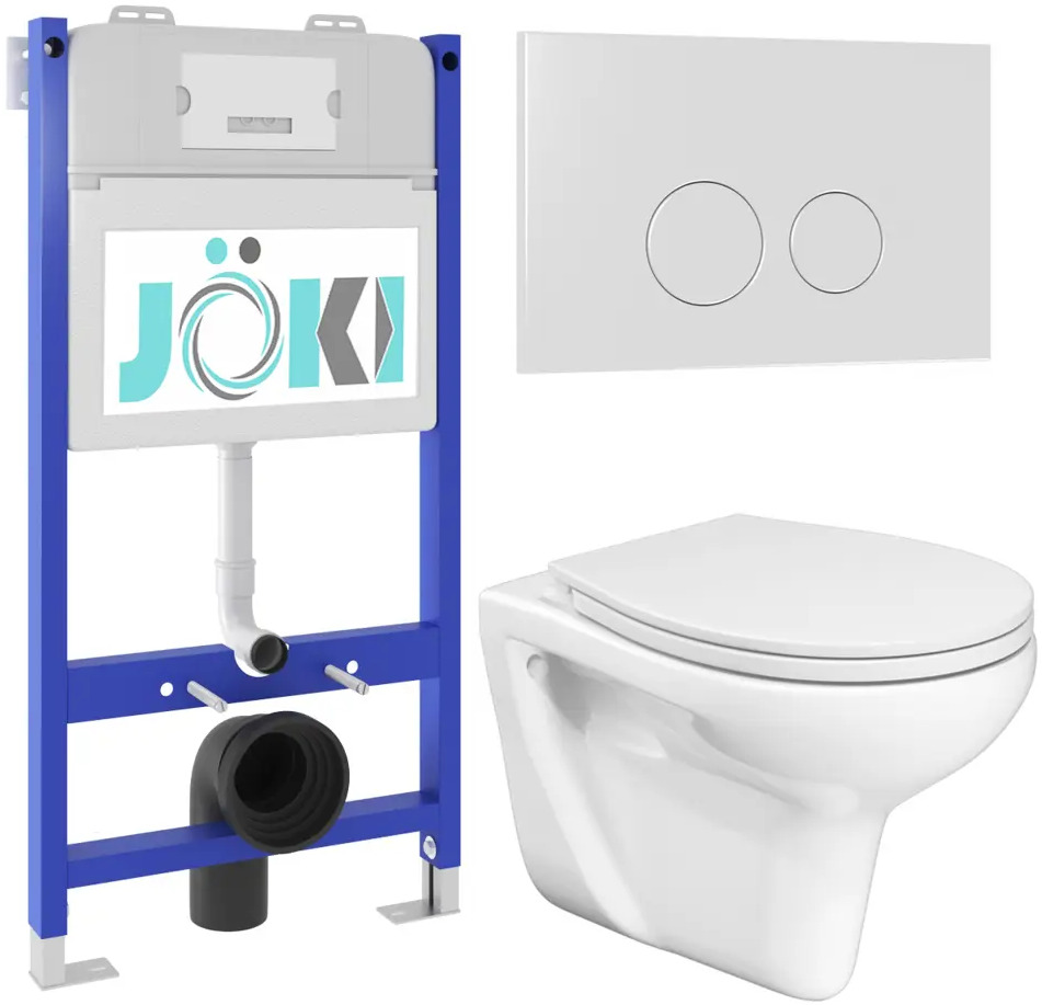 91752418 Комплект Инсталляция JK03351 Кнопка JK019513WM белый Flumen JK9011046 унитаз белый STLM-0998820