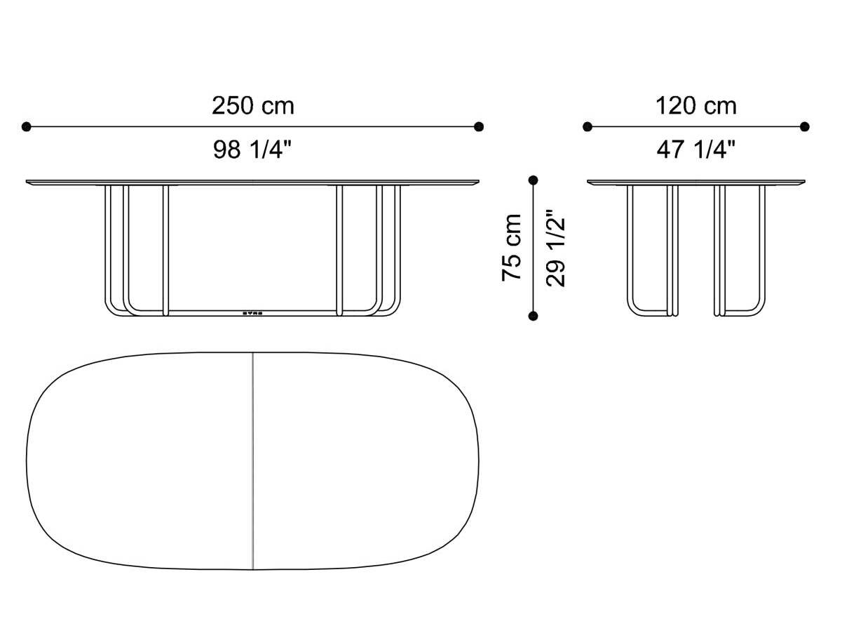 Деревянный и металлический овальный стол ETRO Home Interiors трубопровод ARCH-00038533 - Вид №3