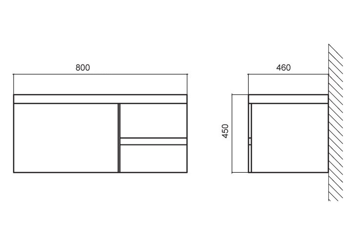 Мебель для ванной BelBagno LUCE BB800VAC/BL - Вид №3