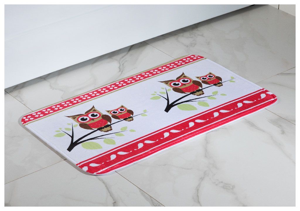 Коврик для ванной Aquanet MA3081A 75см, совы  - Вид №1