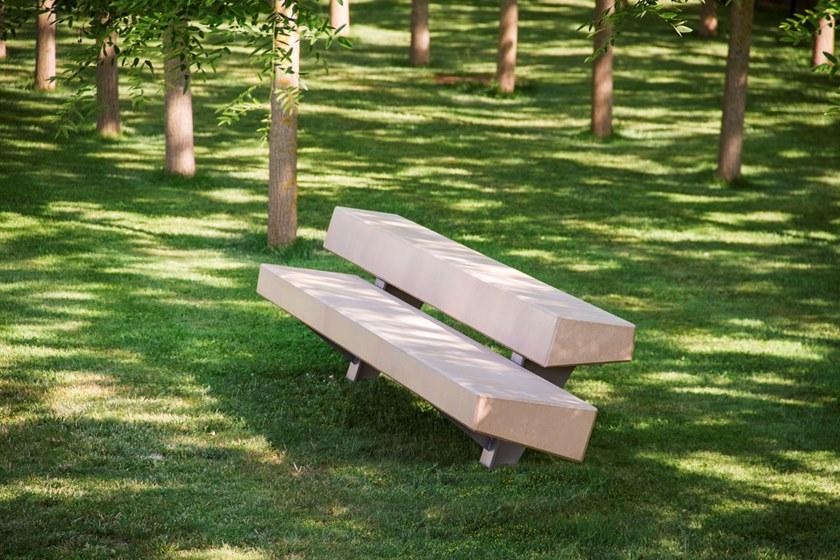 URBIDERMIS Бетонная скамья со спинкой sun-id-1476156 - Вид №2