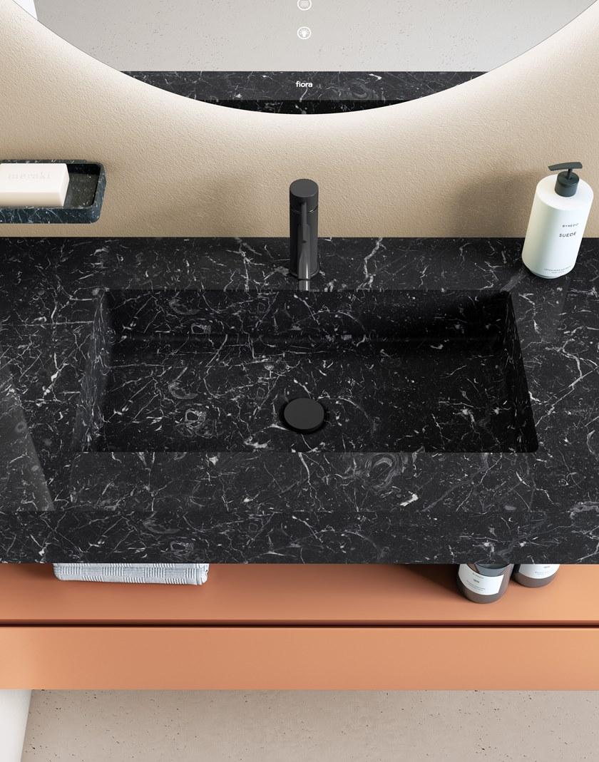 Fiora Настенная тумба под умывальник из полиуретана с ящиками Making sun-id-1515711 - Вид №4