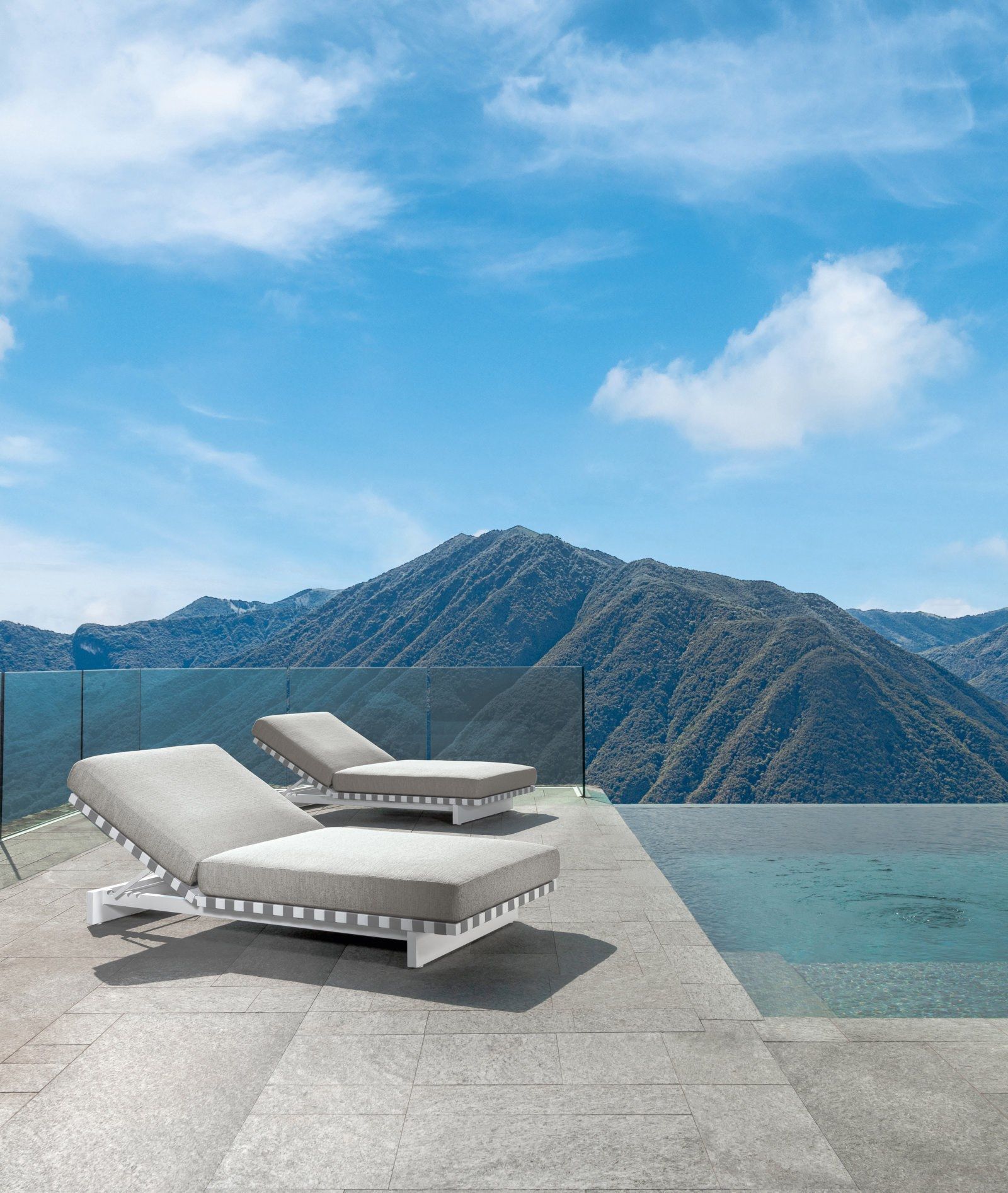 Садовая кровать с откидной спинкой из ткани Talenti Argo-alu ARCH-00097478 - Вид №1