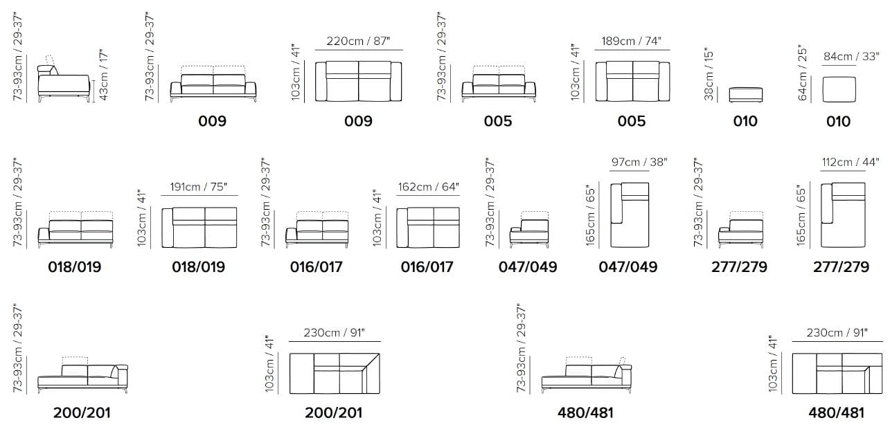Диван с подголовником и полуостровом Natuzzi Italia BORGHESE ARCH-00119159 - Вид №6