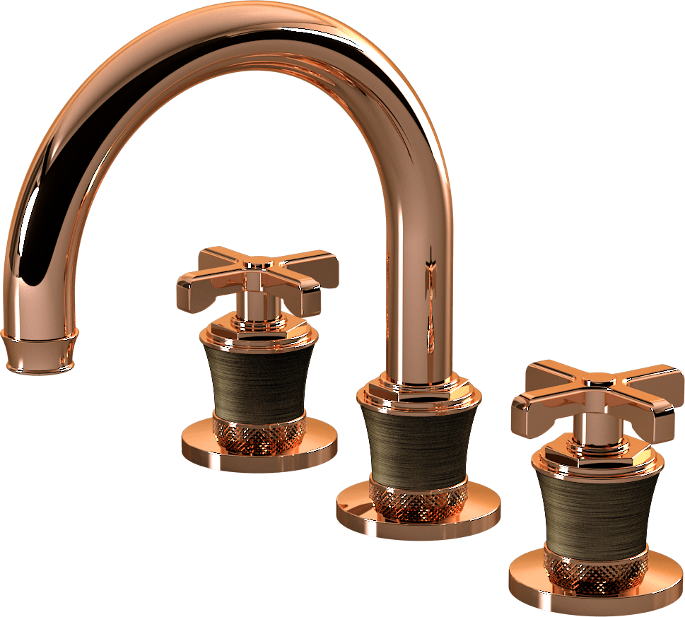 E-11612-R3VBB-C20B-RG Смеситель для умывальника на 3 отвертия GRAFF Vignola