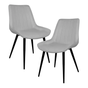 91852490 Кухонный стул 4 шт Ridberg Harlem 51х89х44 см эко-кожа цвет серый STLM-1439096