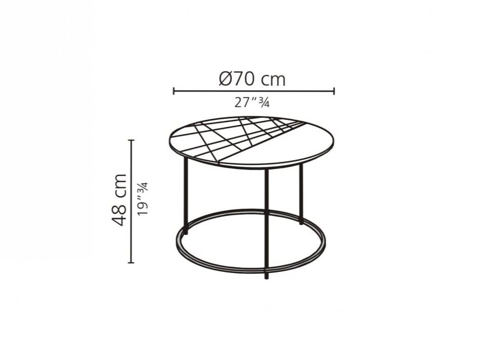 Журнальный столик с одноцветной столешницей из МДФ и металлической рамой Casamilano TWIST ARCH-00066174 - Вид №3