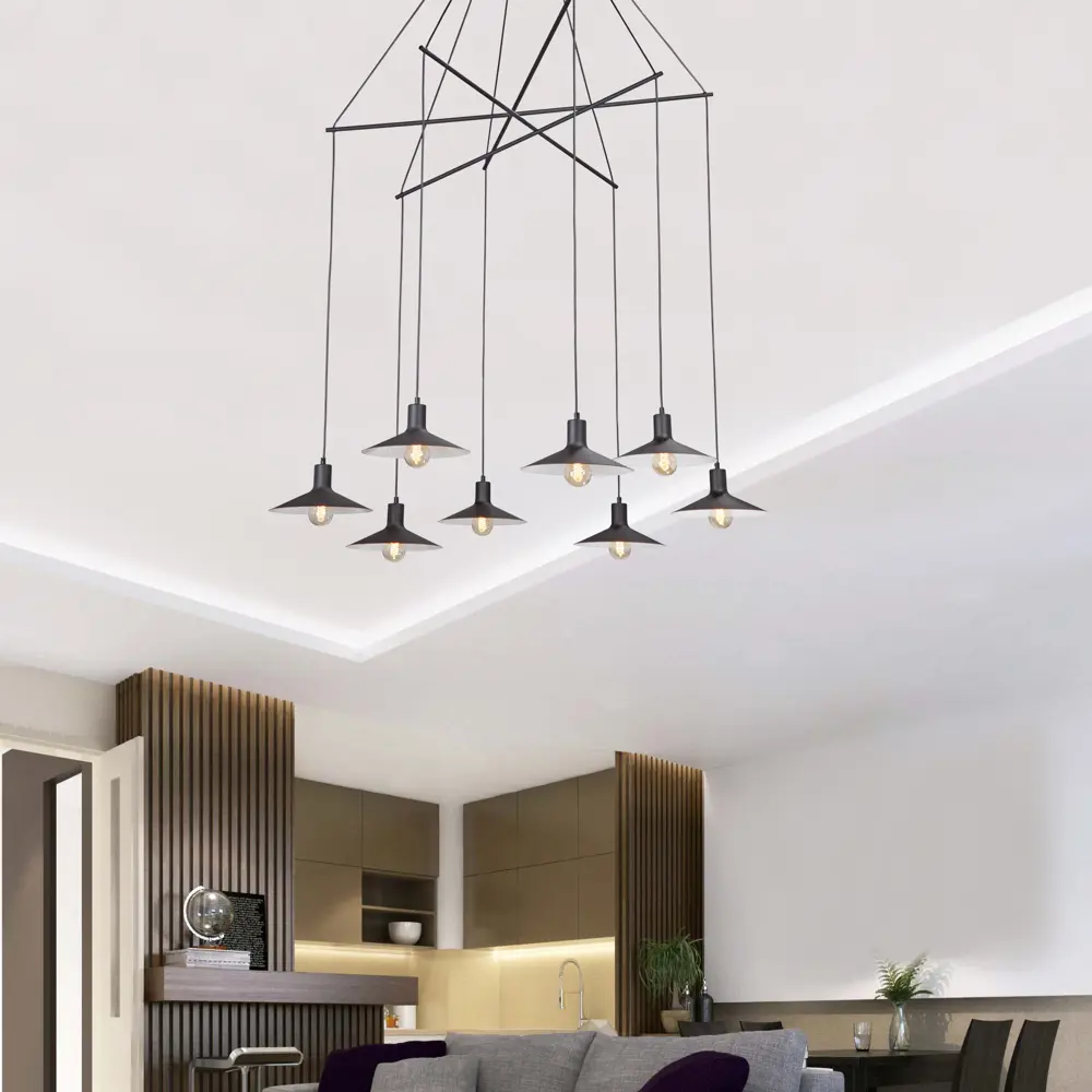 Vitaluce Пикассо — потолочная люстра с матовыми стеклянными плафонами 86664703 STLM-0070629 - Вид №8