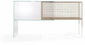 JCP UNIVERSE Прямоугольная консоль из стекла и металла