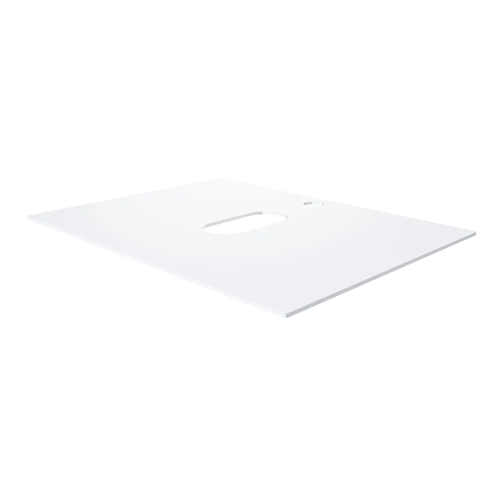 Столешница KONSENSA Бруклин для ванной - белое закаленное стекло 56×44 см 89375189 STLM-1571821 - Вид №2