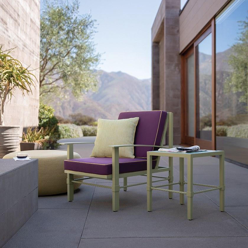 JANUS et Cie Квадратный садовый столик из алюминия и стекла Palmia sun-id-1350973 - Вид №2