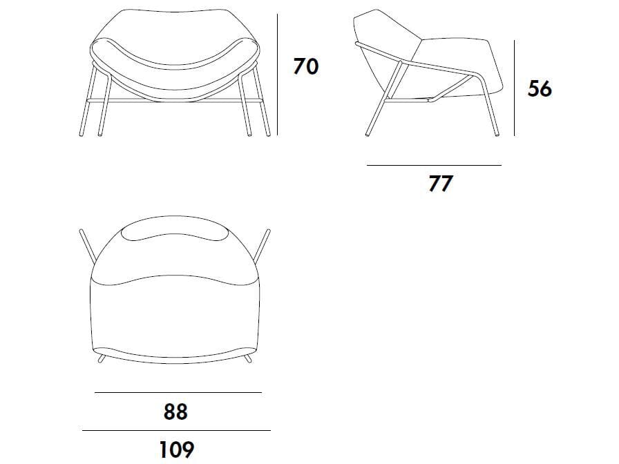 Тканевое кресло с подлокотниками Sovet Italia ALISIA ARCH-00060305 - Вид №5