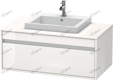 KT679502222 Ketho Тумбочка подвесная Белый глянцевый декор Duravit