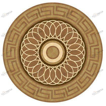 Художественный паркет Da Vinci Розетка 26-068 Дуб Селект (Гладкая) х1000диаметр мм 260090068
