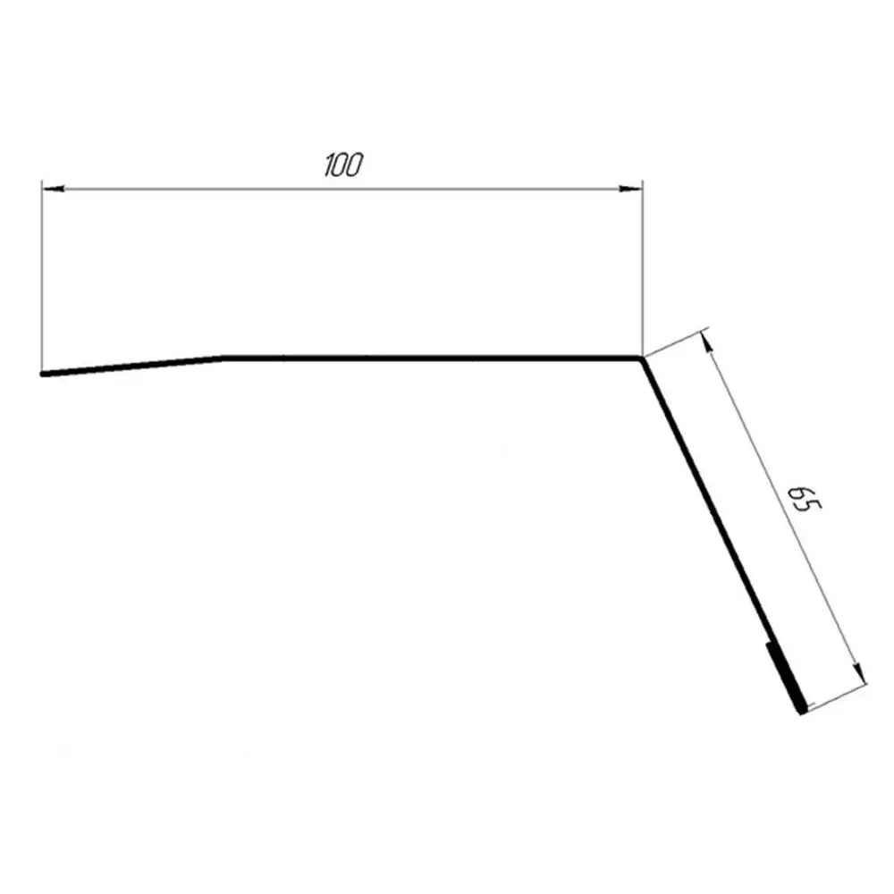 Планка карнизная 65x100x2000 мм 0.4 мм RAL 8017 коричневый 86778549 STLM-2196709 ВЕГА  - Вид №1