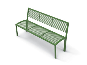 Оцинкованная стальная скамья со спинкой