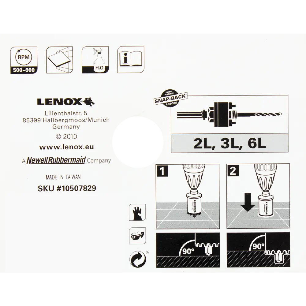 Коронка по керамике с алмазными сегментами Lenox 35 мм STLM-2148214 - Вид №5