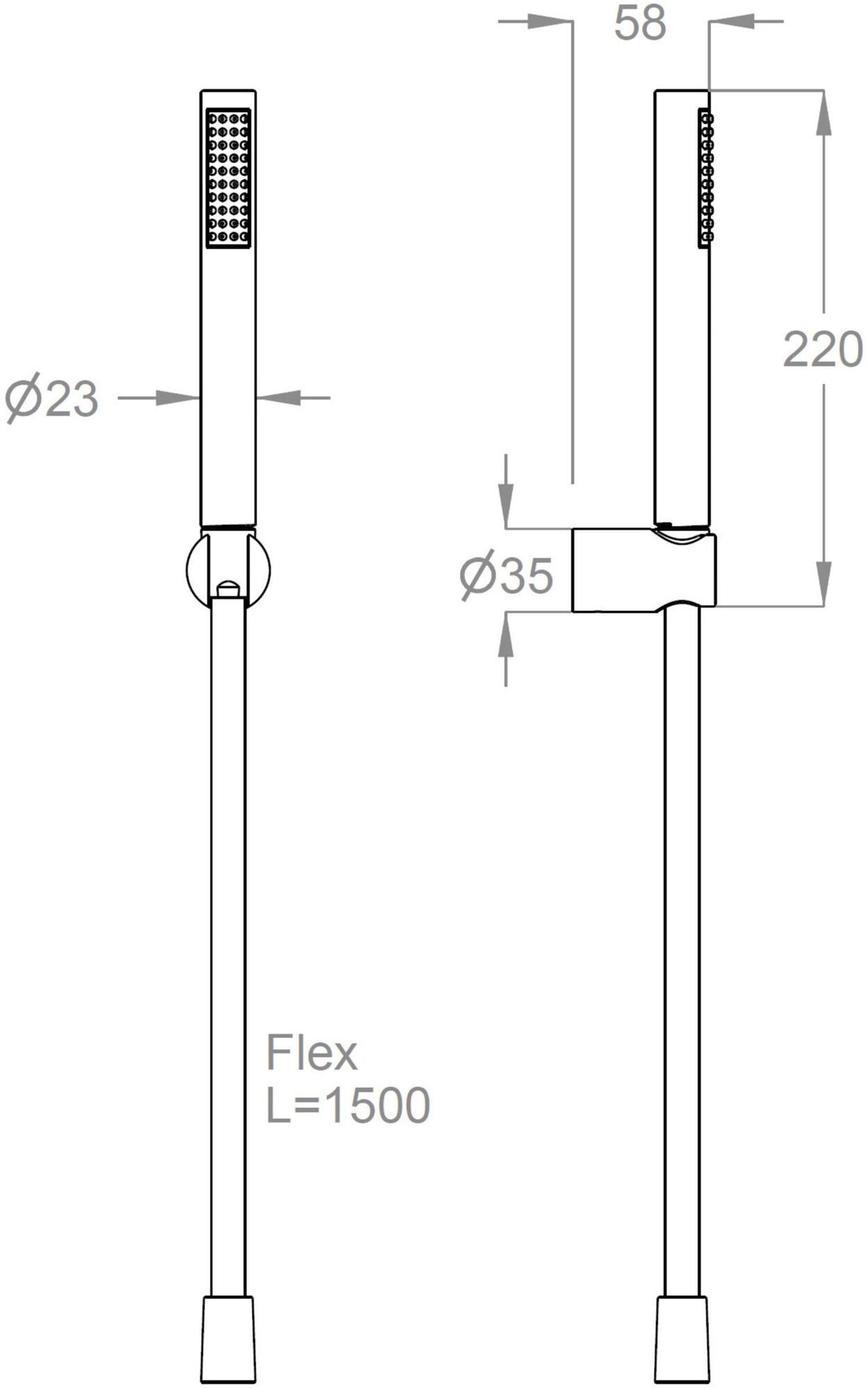 Fir Italia Настенный латунный ручной душ с подставкой Cora 35 sun-id-1406523 - Вид №1