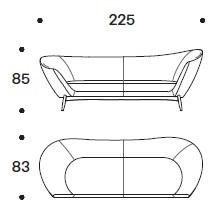Saba Italia 3-х местный тканевый диван Oltremare sun-id-1371533 - Вид №3