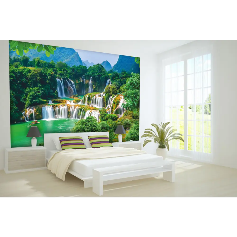 Фотообои Водопад в горах бумажные 280x200 см Симфония STLM-2206929 - Вид №2