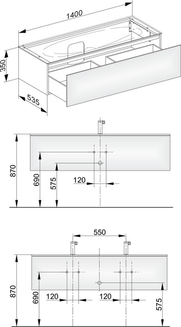 31361110000 Тумба под умывальник KEUCO Edition 11 - Вид №2