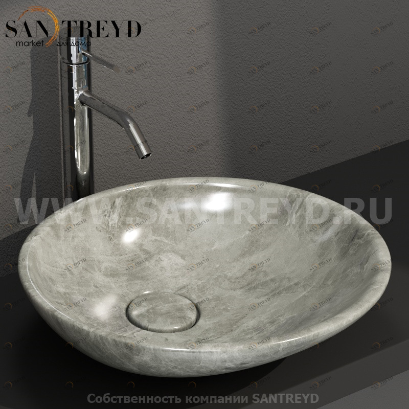 LAT50AG Накладная раковина на столешницу  круглая Ceramica Globo 