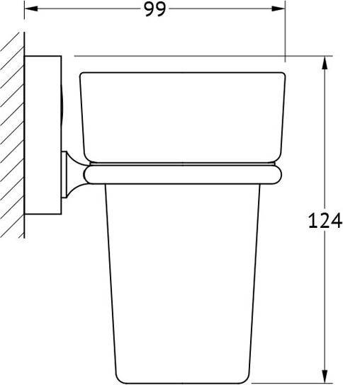 LUX 006 Держатель со стаканом FBS Luxia - Вид №1