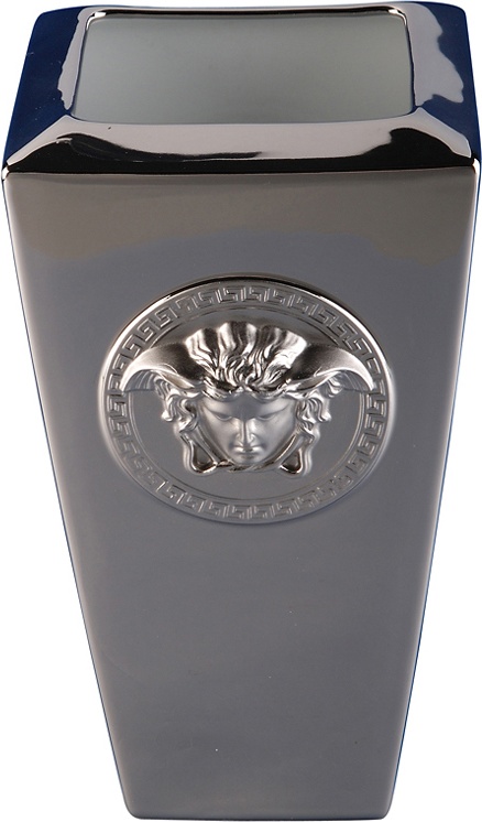 81038 Rosenthal Versace Ваза Rosenthal Versace Медуза Платиновая 24см, фарфор Фарфор 