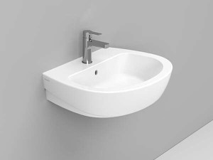 Керамическая подвесная раковина с переливом