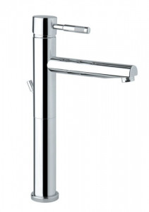 44CR5273 Santan Ravenna, высокий однорычажный смеситель для раковины с донным клапаном, цвет хром