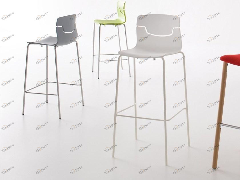 GABER Табурет высокий пластиковый с подставкой для ног Slot sun-id-1346417