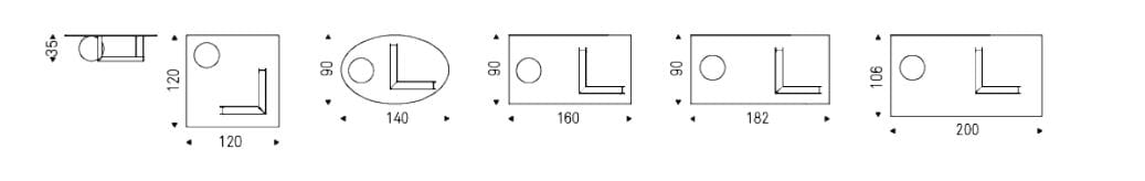 Прямоугольный журнальный столик с низким Кристаллом Cattelan italia LEVANTE ARCH-00134023 - Вид №3