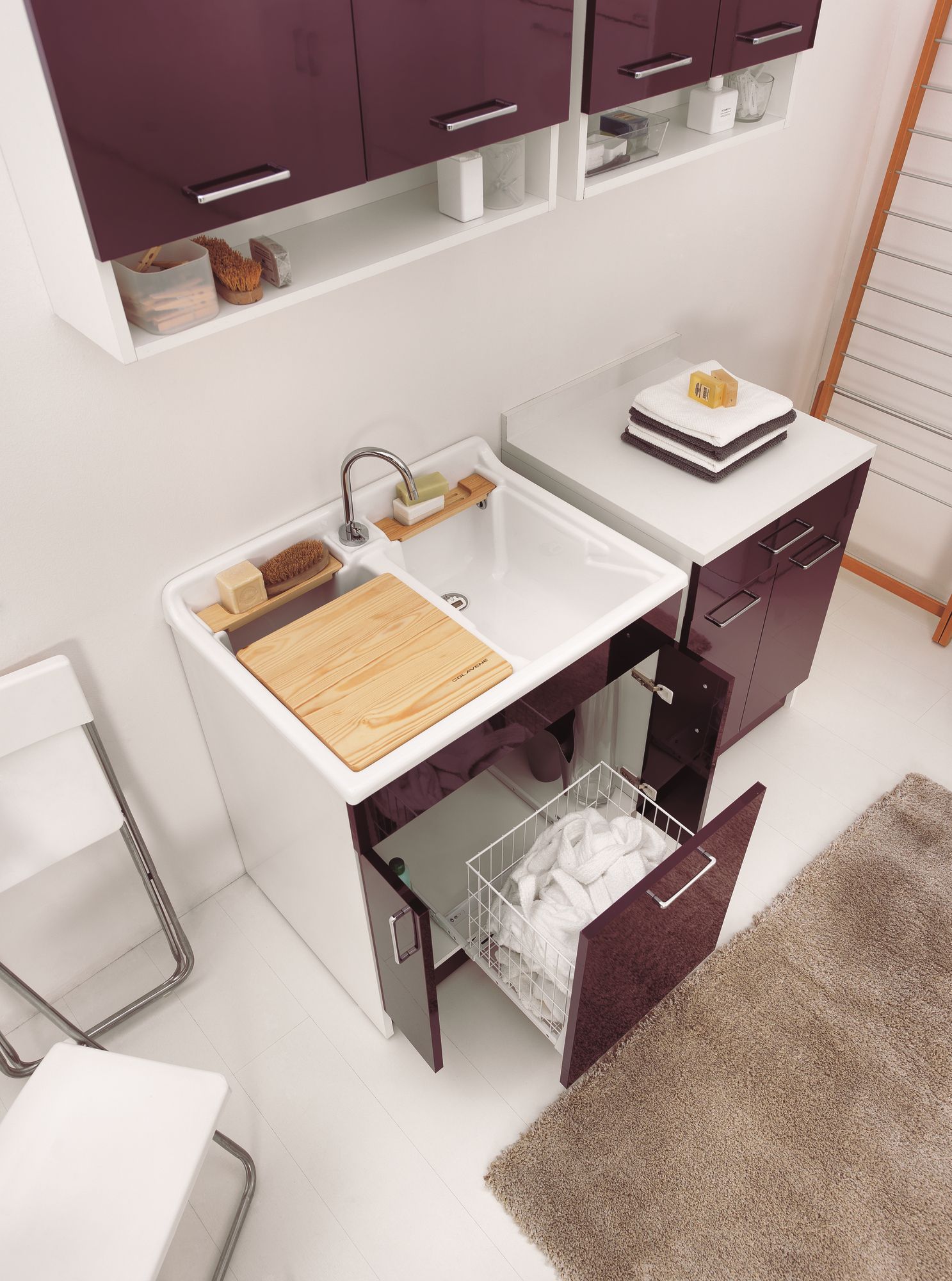 Шкаф для белья с бельевой стойкой COLAVENE Twist ARCH-00037812 - Вид №5