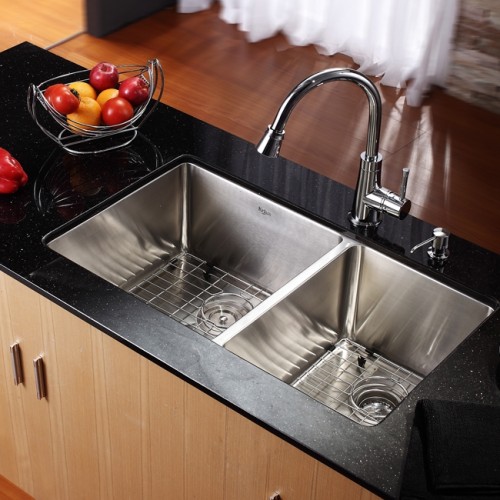 KHU102-33 Мойка кухонная прямоугольная Krausru  - Вид №8