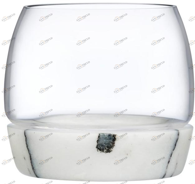 NUDE Хрустальный бокал для виски на мраморной основе Chill sun-id-1491020