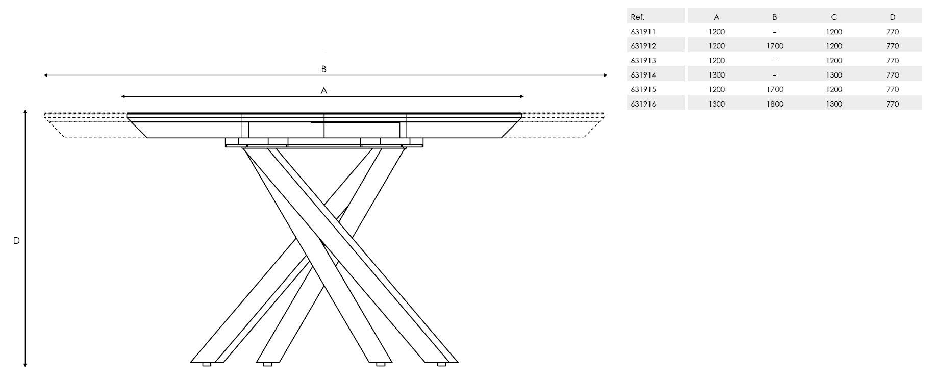 Круглый обеденный стол animovel Головоломка ARCH-00120329 - Вид №6