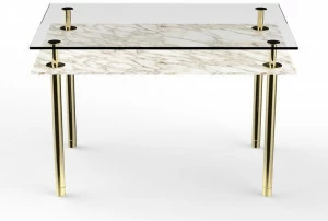 GHIDINI1961 Прямоугольный мраморный стол Legs