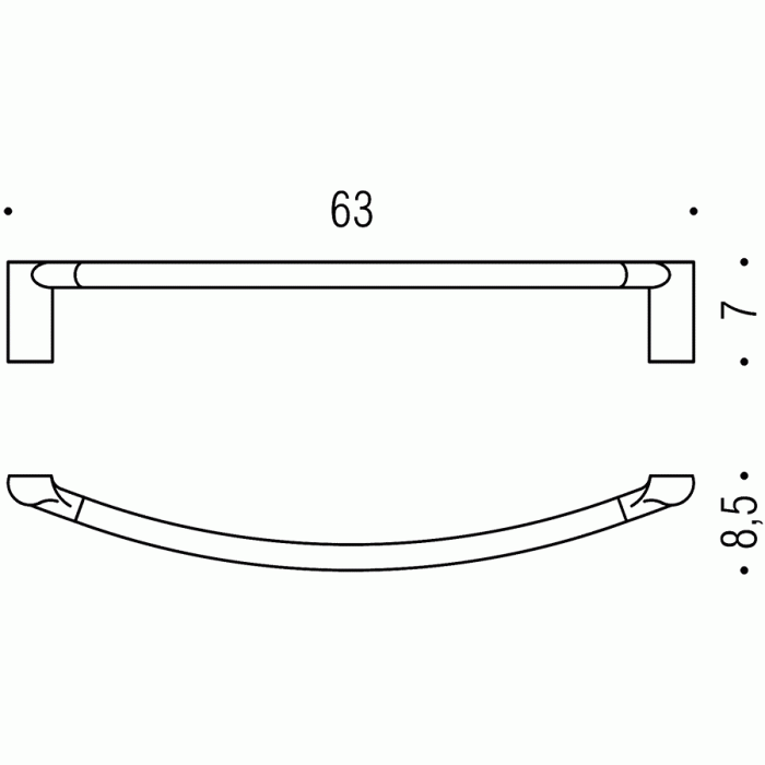 B0110 Полотенцедержатель 63 см COLOMBO LUNA Colombo Design - Вид №2